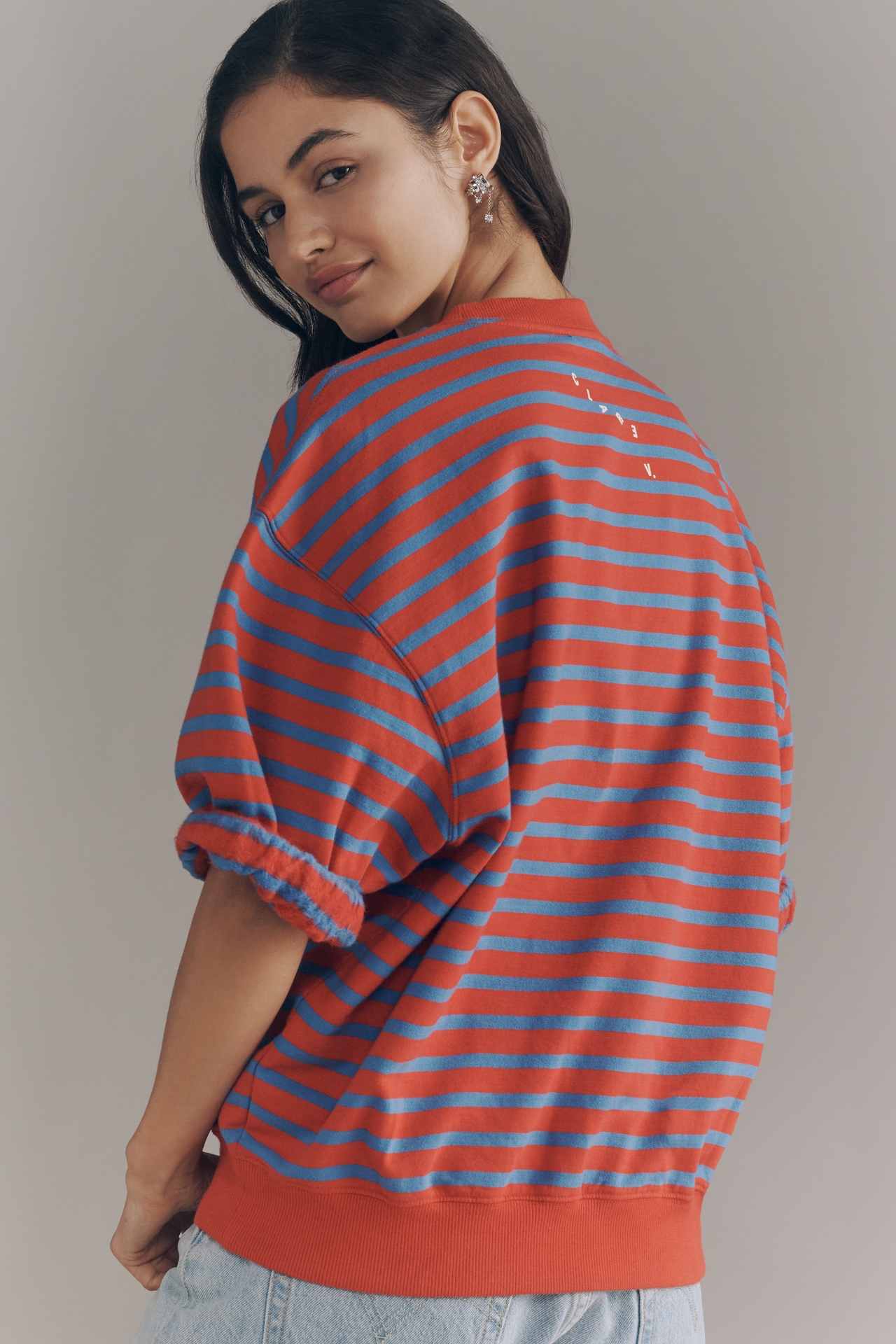 Clare V. 100% Cotton Fleece Oversized Sweatshirt