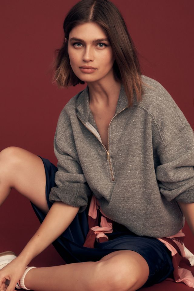 Letluv Seamed Half-Zip Pullover #1