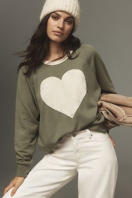 LETLUV HEART RINGER GRAPHIC SWEATSHIRT 