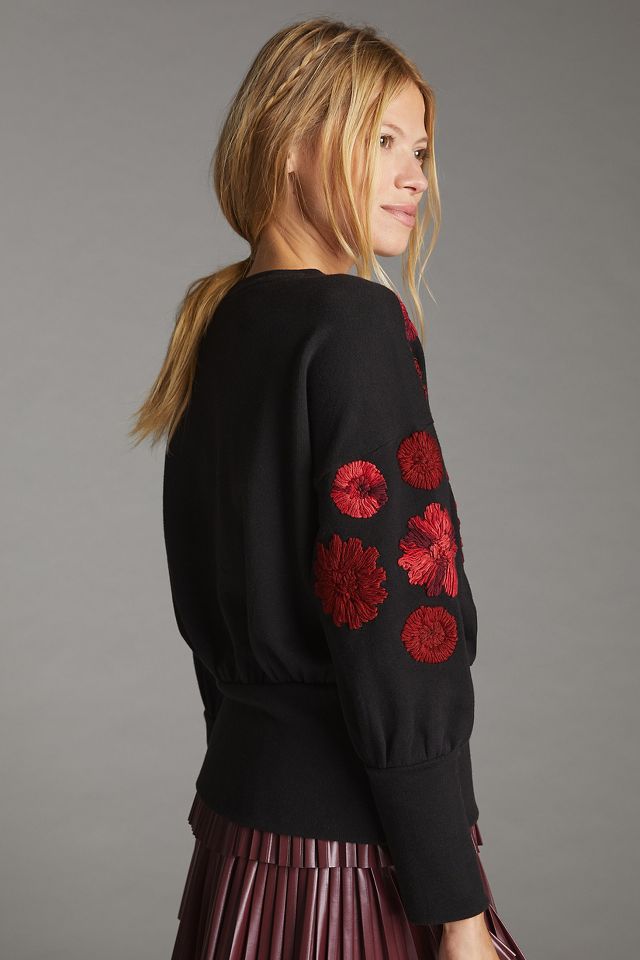 Floral embroidered cheap sweatshirts