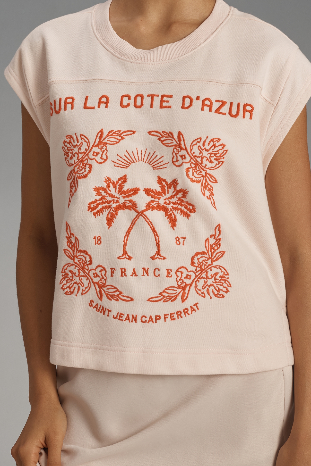 By Anthropologie Embroidered Côte d'Azur Top