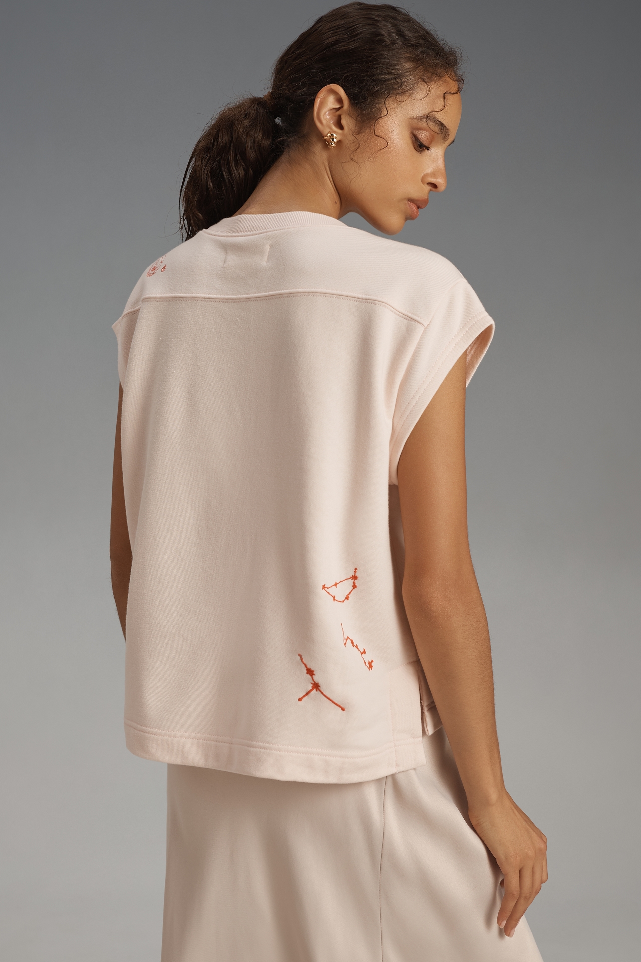 By Anthropologie Embroidered Côte d'Azur Top