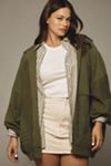 Pilcro Mixed Print Zip-Up Hooded Sweatshirt