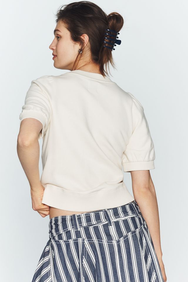 Maeve Puff-Sleeve Sweatshirt Tee #2
