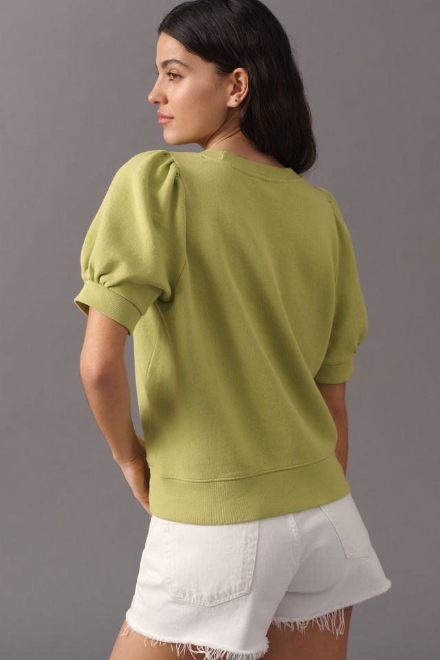 Maeve Puff-Sleeve Sweatshirt Tee #1