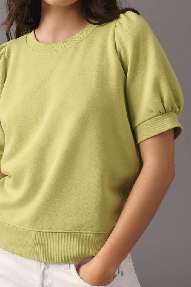 Maeve Puff-Sleeve Sweatshirt Tee #3