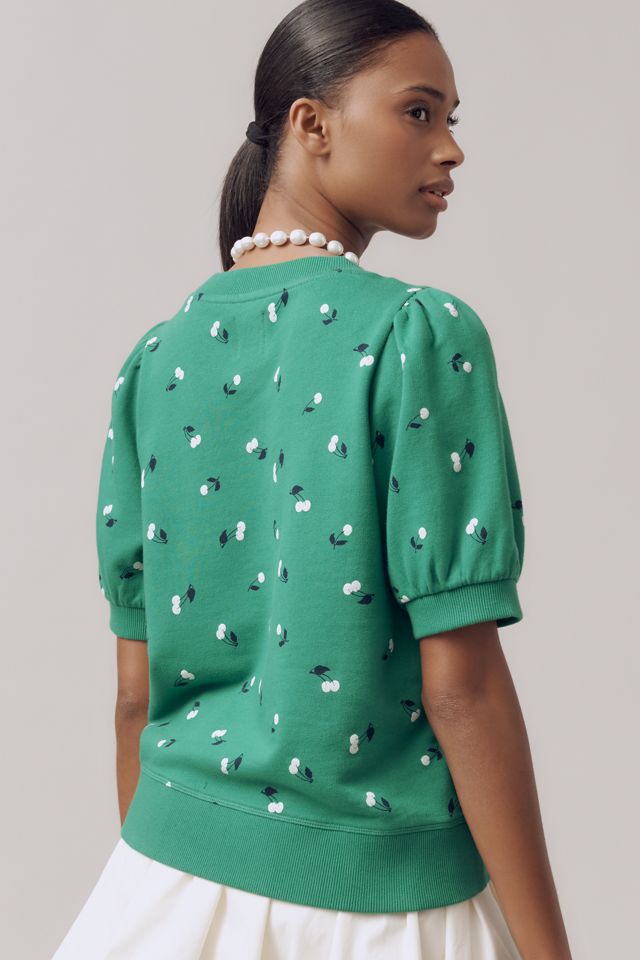 Maeve Puff-Sleeve Sweatshirt Tee #1