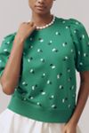 Maeve Puff-Sleeve Sweatshirt Tee