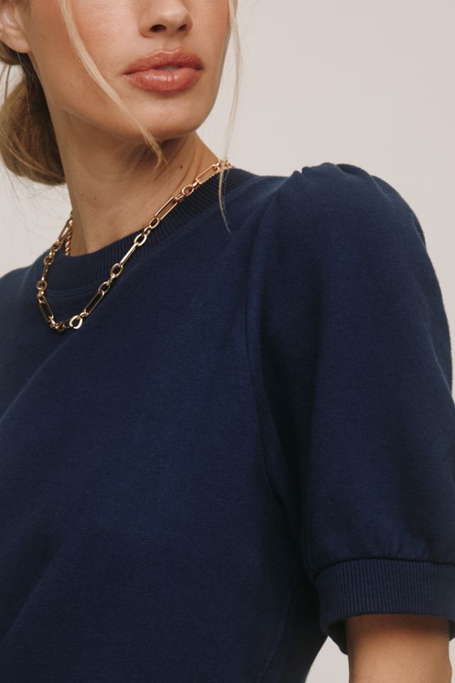 Maeve Puff-Sleeve Sweatshirt Tee #2