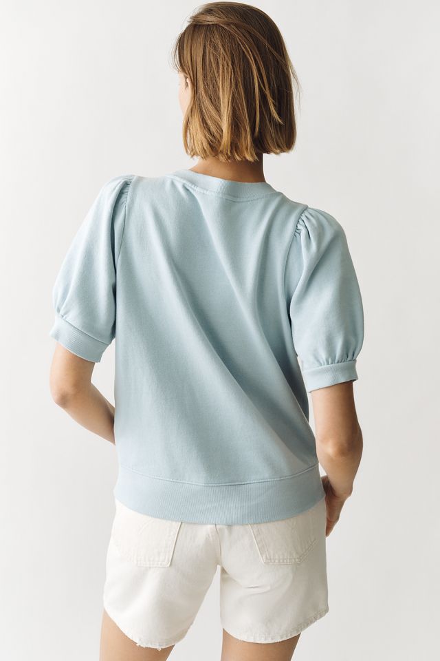 Maeve Puff-Sleeve Sweatshirt Tee #1