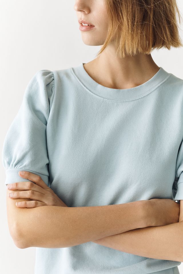 Maeve Puff-Sleeve Sweatshirt Tee #2