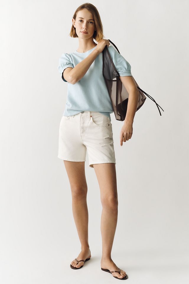 Maeve Puff-Sleeve Sweatshirt Tee #3