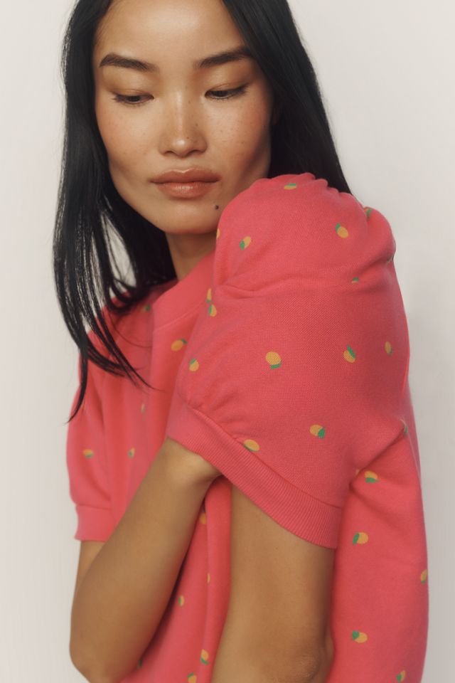 Maeve Puff-Sleeve Sweatshirt Tee #1