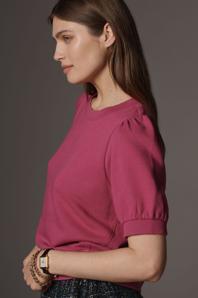 Maeve Puff-Sleeve Sweatshirt Tee #3