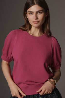 Maeve Puff-Sleeve Sweatshirt Tee