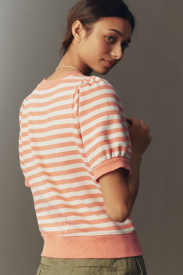Maeve Puff-Sleeve Sweatshirt Tee #1