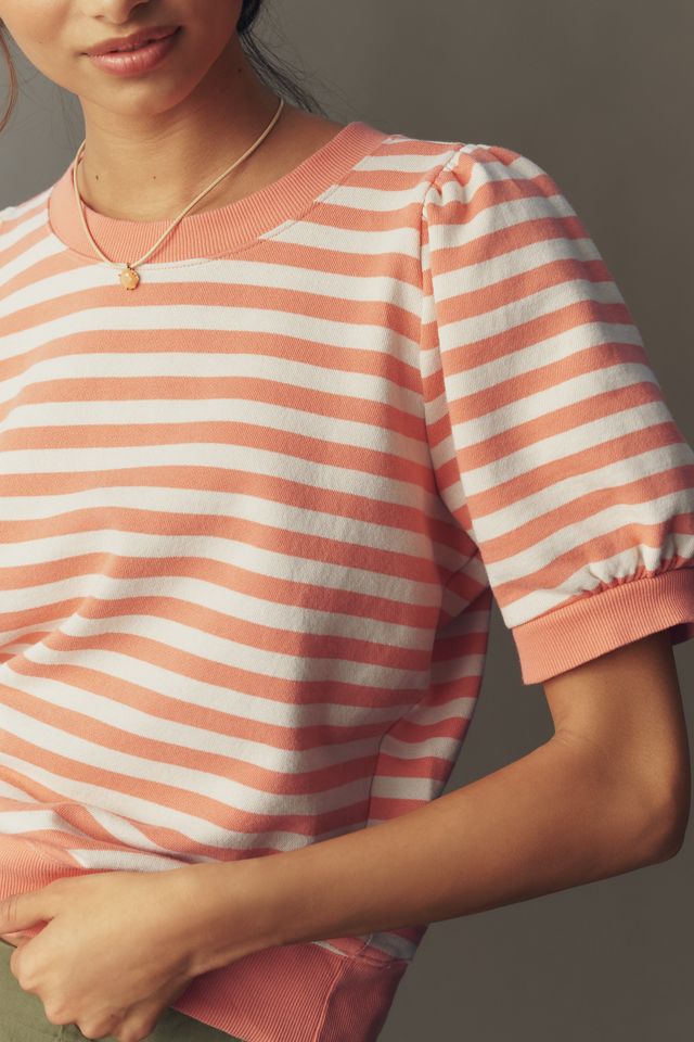 Maeve Puff-Sleeve Sweatshirt Tee #3