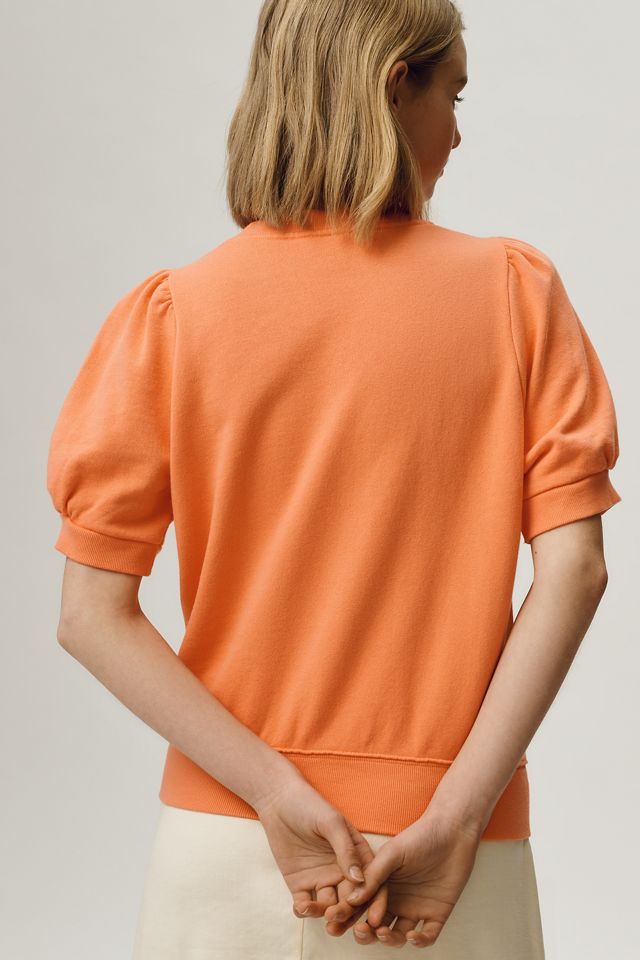 Maeve Puff-Sleeve Sweat T-Shirt #1