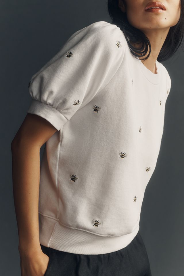 Maeve Puff-Sleeve Sweatshirt Tee #2
