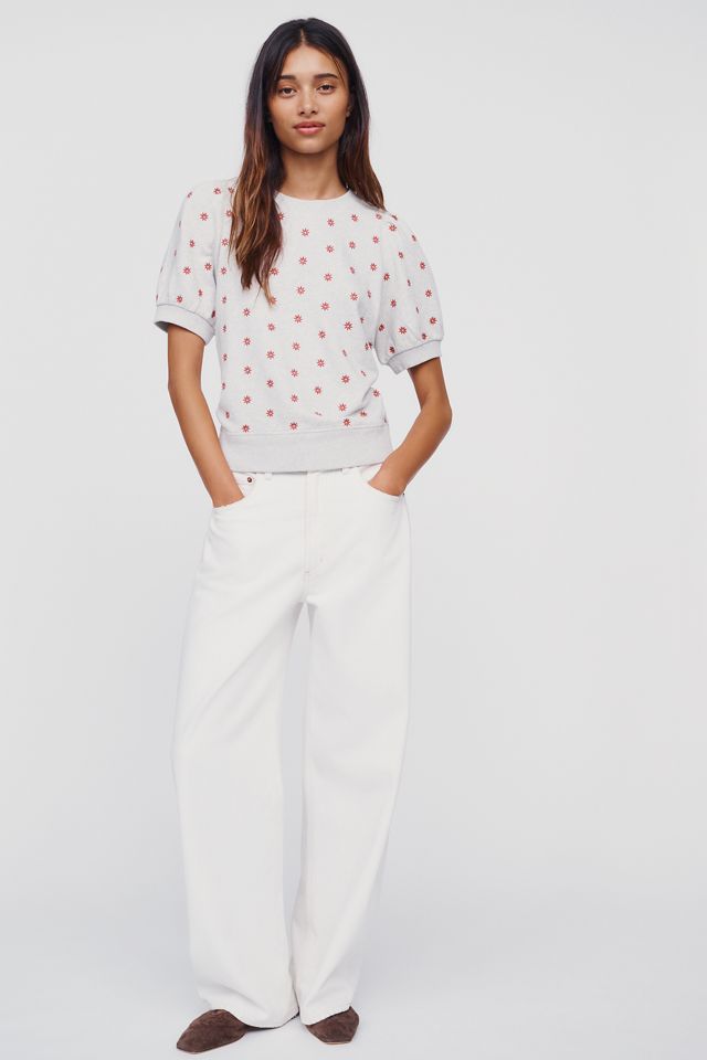 Maeve Puff-Sleeve Sweatshirt Tee #2