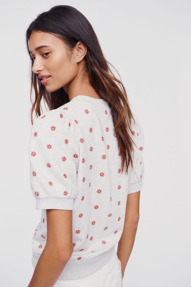 Maeve Puff-Sleeve Sweatshirt Tee #3