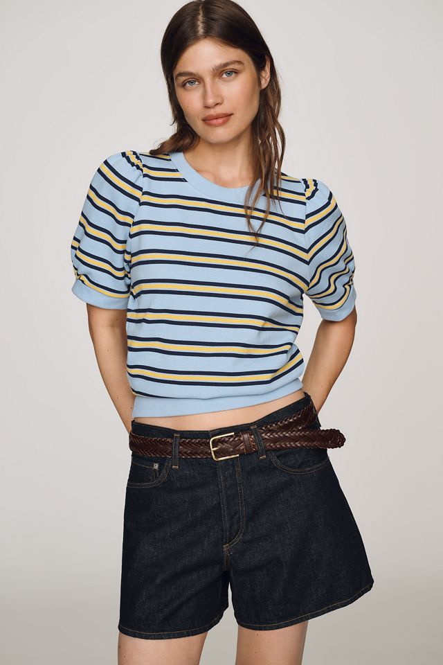 Maeve Puff-Sleeve Sweatshirt Tee #1