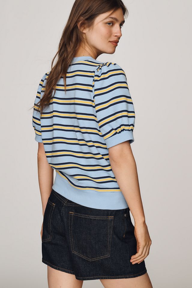 Maeve Puff-Sleeve Sweatshirt Tee #2