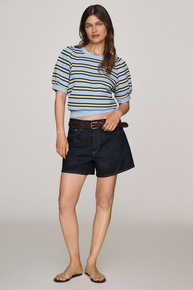 Maeve Puff-Sleeve Sweatshirt Tee #3