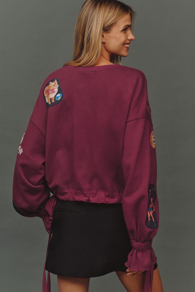 Maeve x Nathalie Lete Circus Long-Sleeve Drawstring Top #2