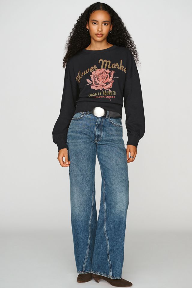 By Anthropologie 100% Cotton Flower Market Sweatshirt #1