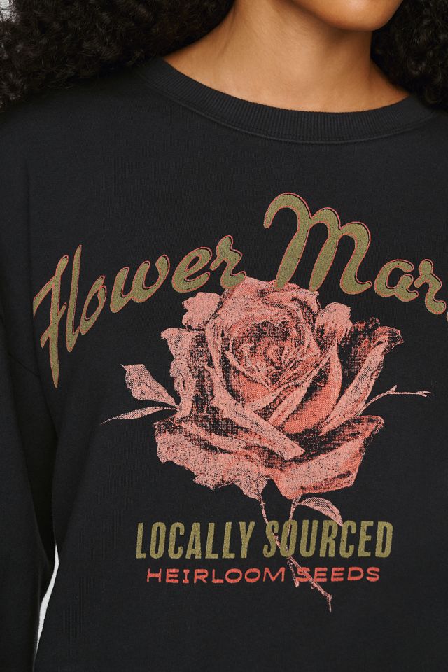 By Anthropologie 100% Cotton Flower Market Sweatshirt #2