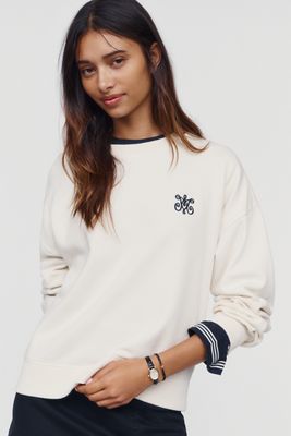 Maeve 100% Cotton Stamp Graphic Sweatshirt