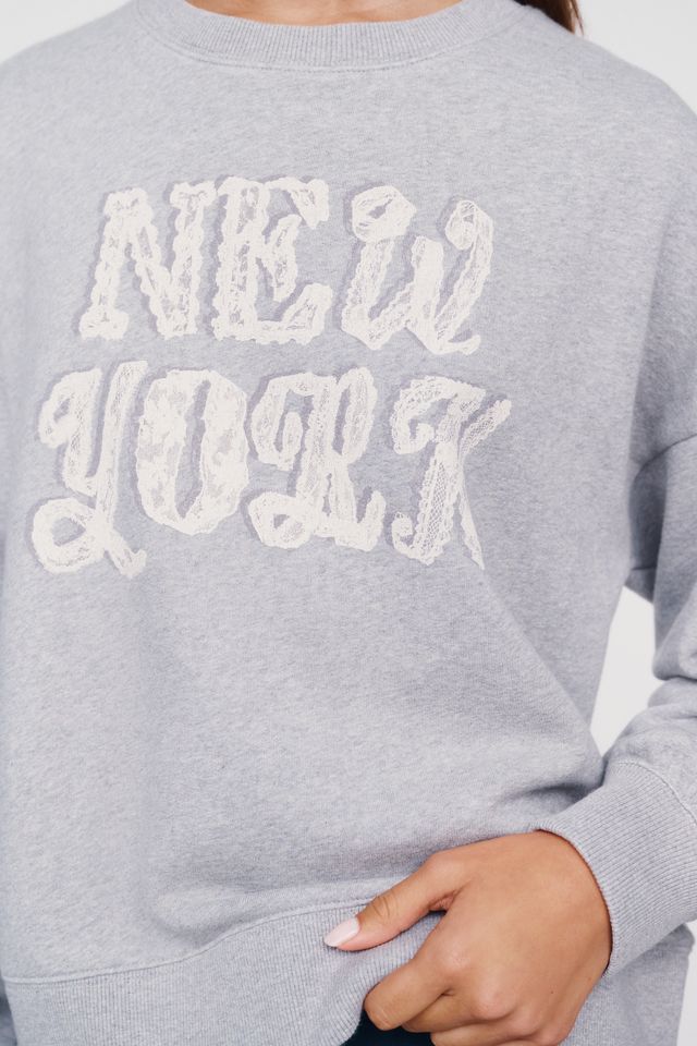Maeve 100% Cotton Lace Graphic Sweatshirt #1