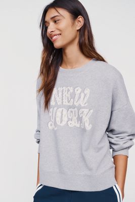 Maeve 100% Cotton Lace Graphic Sweatshirt