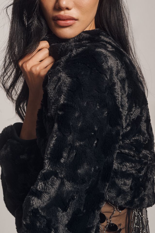 Maeve Faux Fur Shrug #3