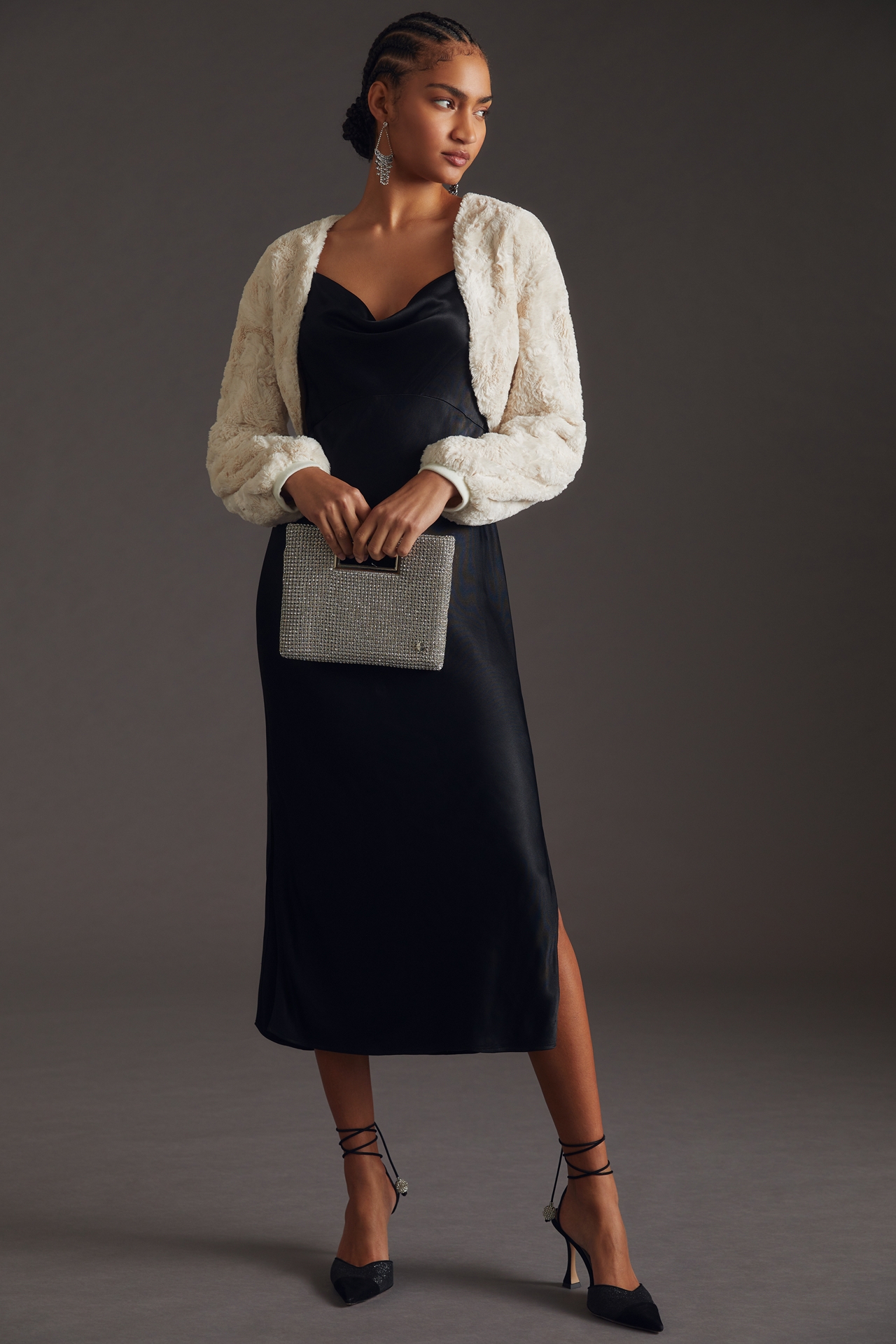 Maeve Faux Fur Shrug
