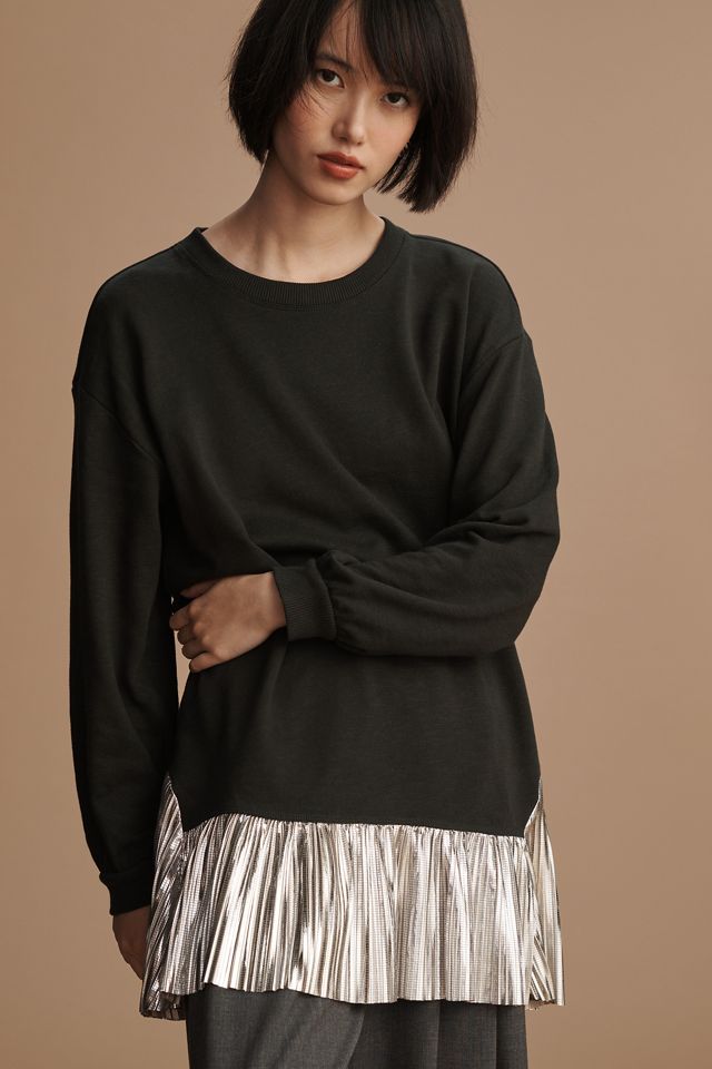 Pilcro Metallic Twofer Tunic Blouse #3
