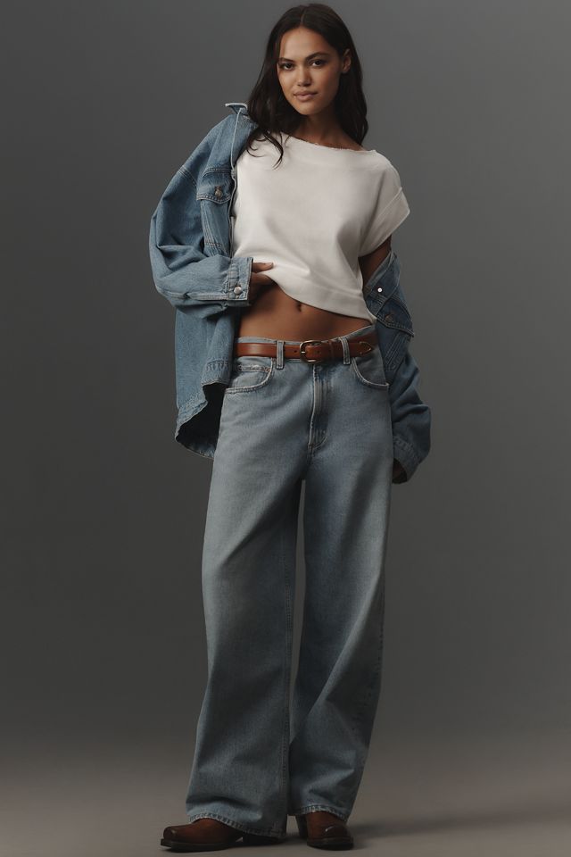 By Anthropologie Drop-Shoulder Crop Top #3