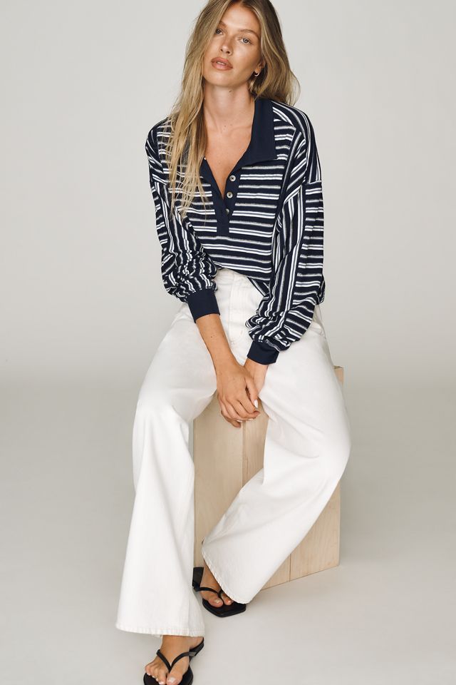 Pilcro Cotton Polo Top #1