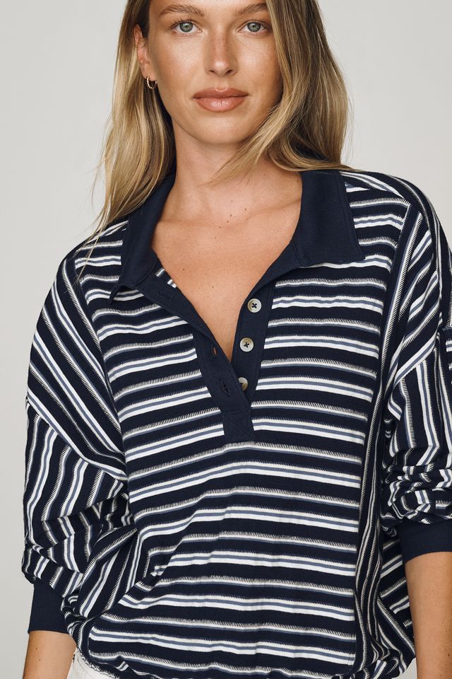 Pilcro Cotton Polo Top #3