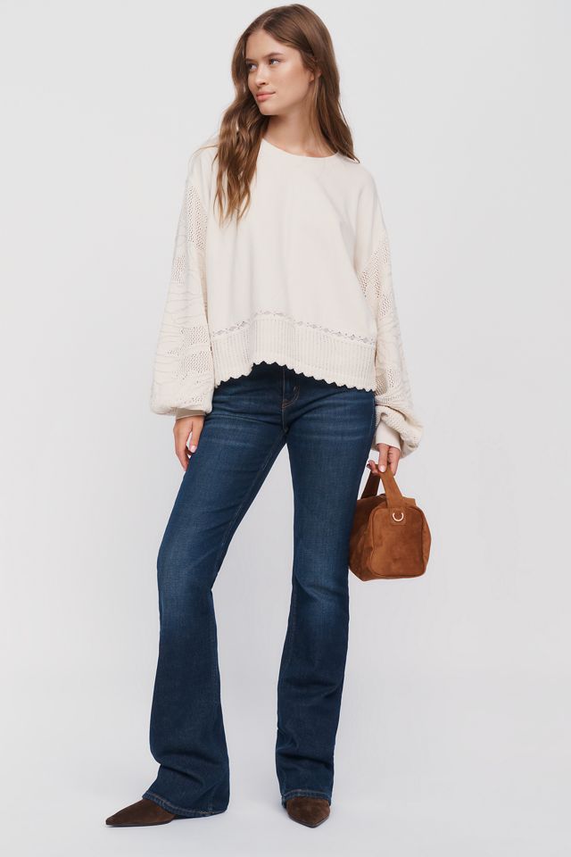 Pilcro 100% Cotton Sweater Sleeve Sweatshirt #2