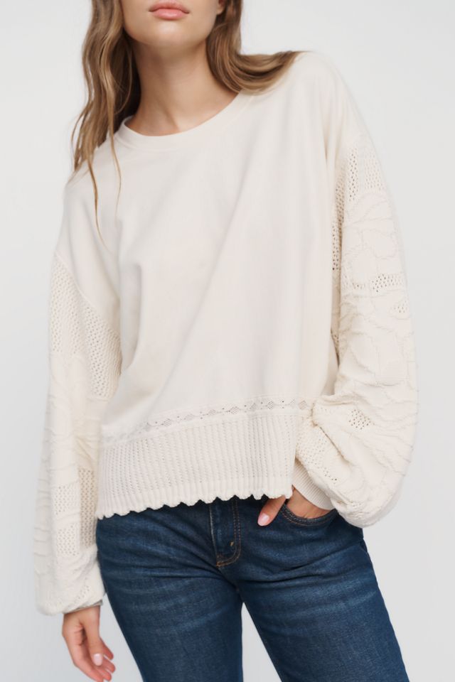 Pilcro 100% Cotton Sweater Sleeve Sweatshirt #4