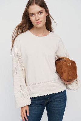 Pilcro 100% Cotton Sweater Sleeve Sweatshirt