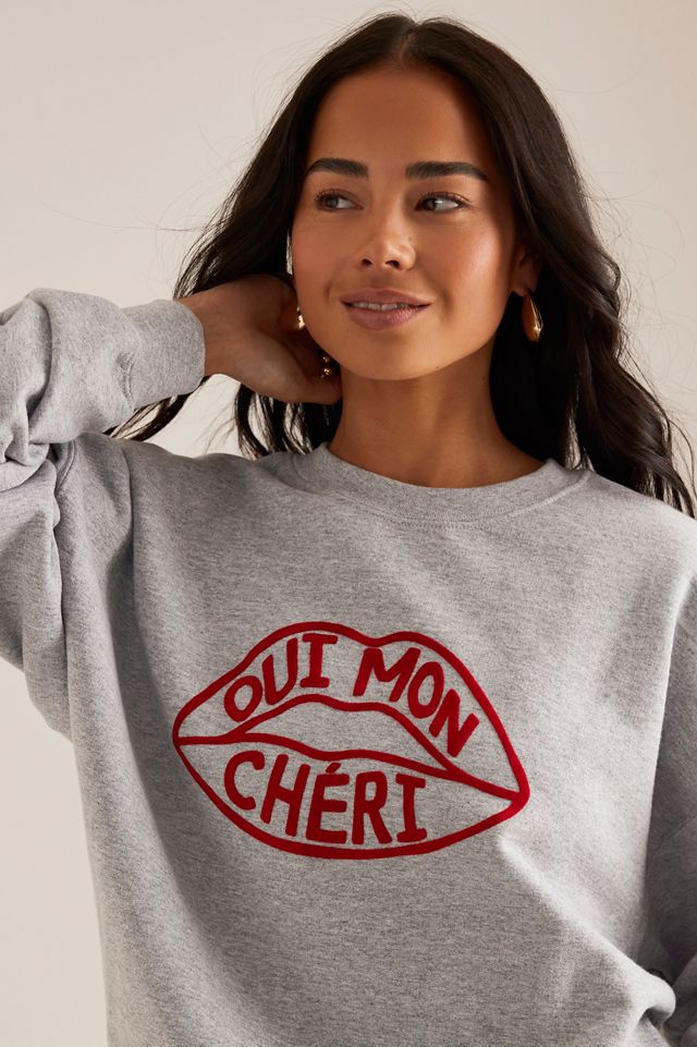 By Anthropologie Sudadera con Eslogan Oui Mon Cheri #2