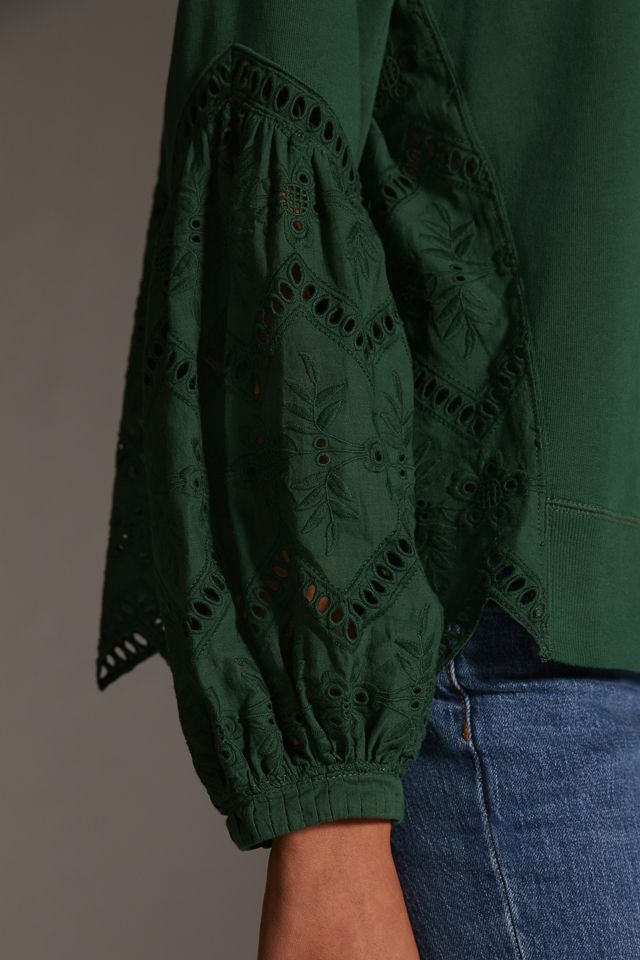 Forever That Girl Eyelet Sweatshirt #2