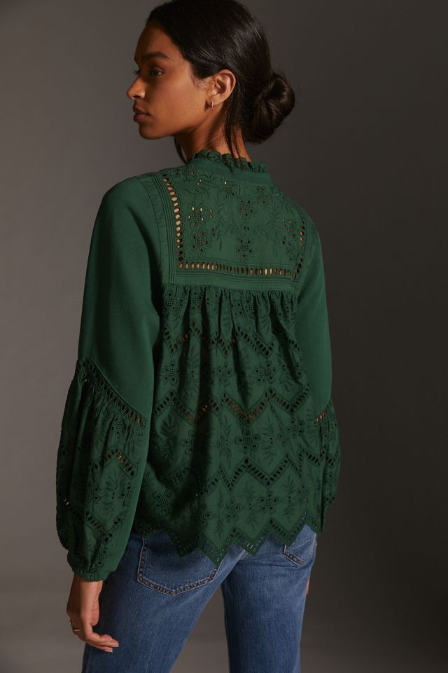 Forever That Girl Eyelet Sweatshirt #3
