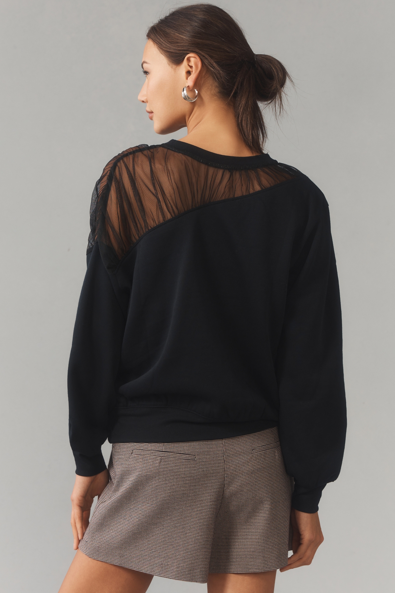 Maeve Sheer-Insert Cozy Pullover