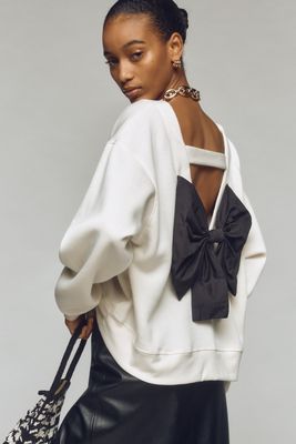 Maeve Bow-Back Sweatshirt