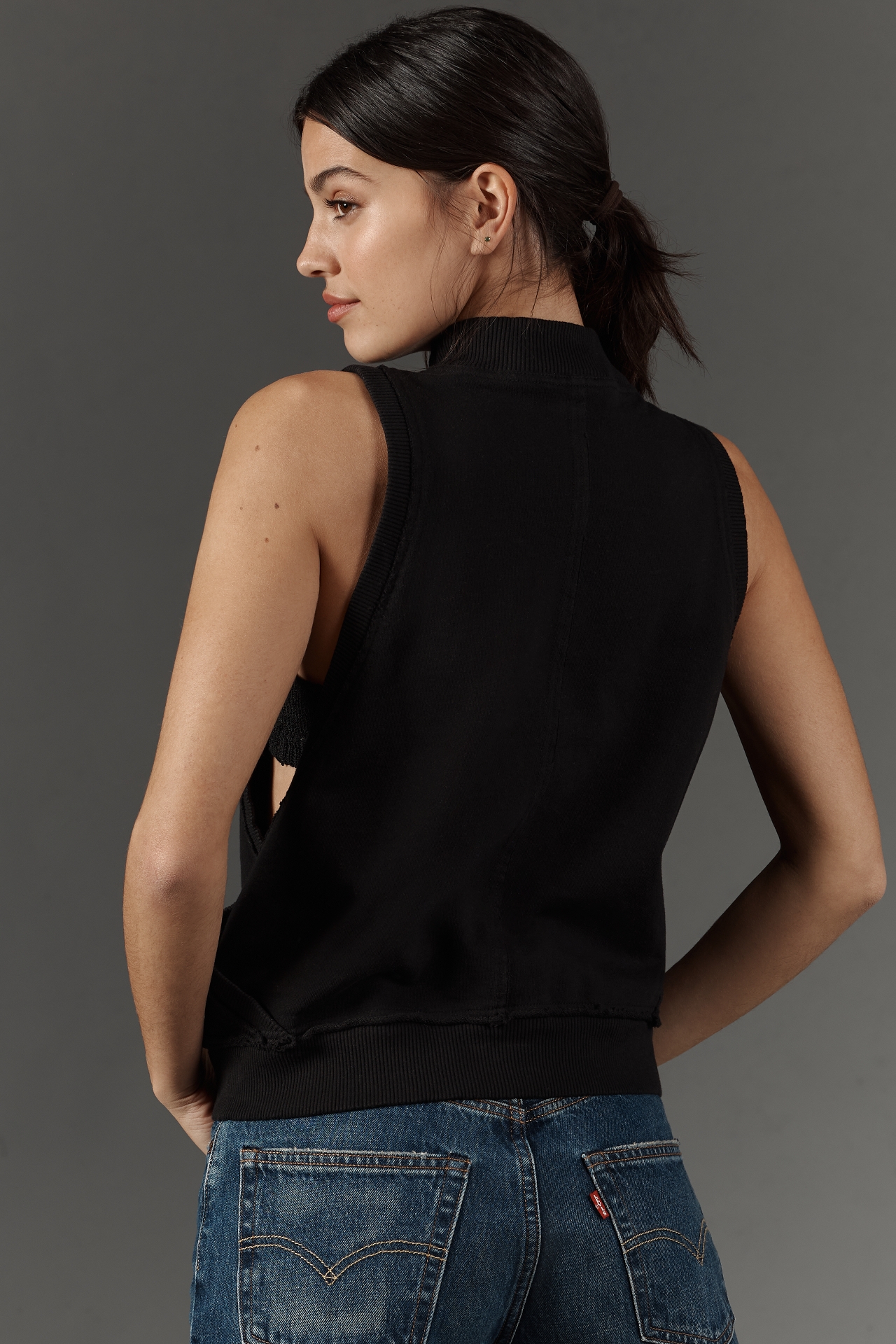 Pilcro Halter Open-Side Muscle Tank