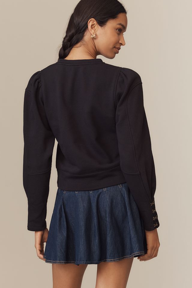 By Anthropologie Fastened Puff-Sleeve Pullover #1